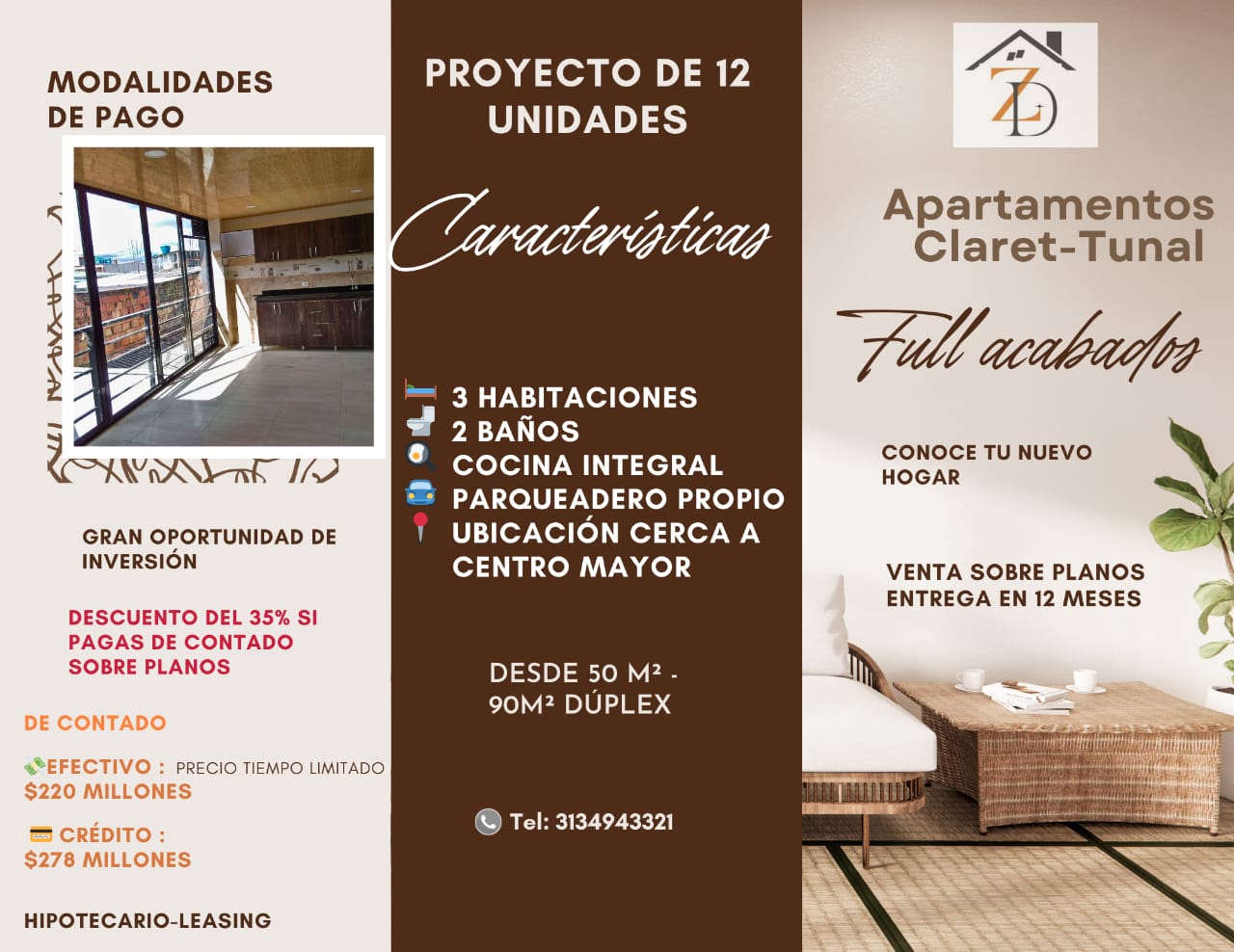 Venta y Oferta de apartamentos sobre planos en Claret, Inglés Bogotá, Excelente Ubicación cerca a centro mayor